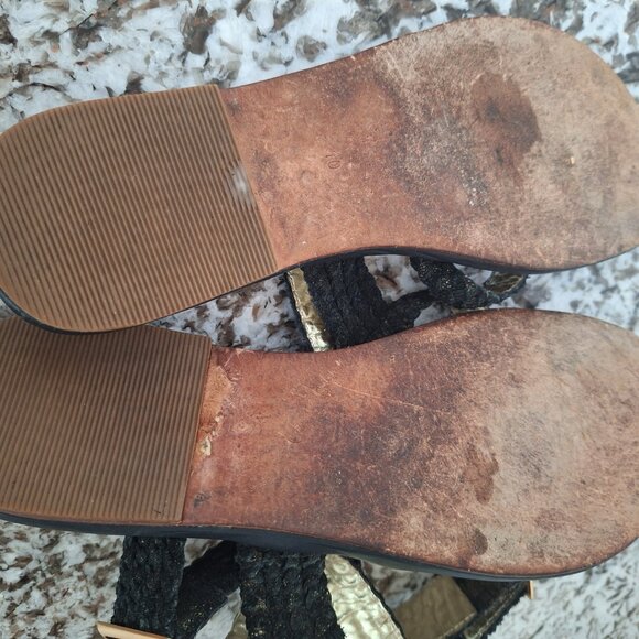 MATT BERNSON Gladiator Sandals Gold Brown Size 10 - Picture 5 of 8